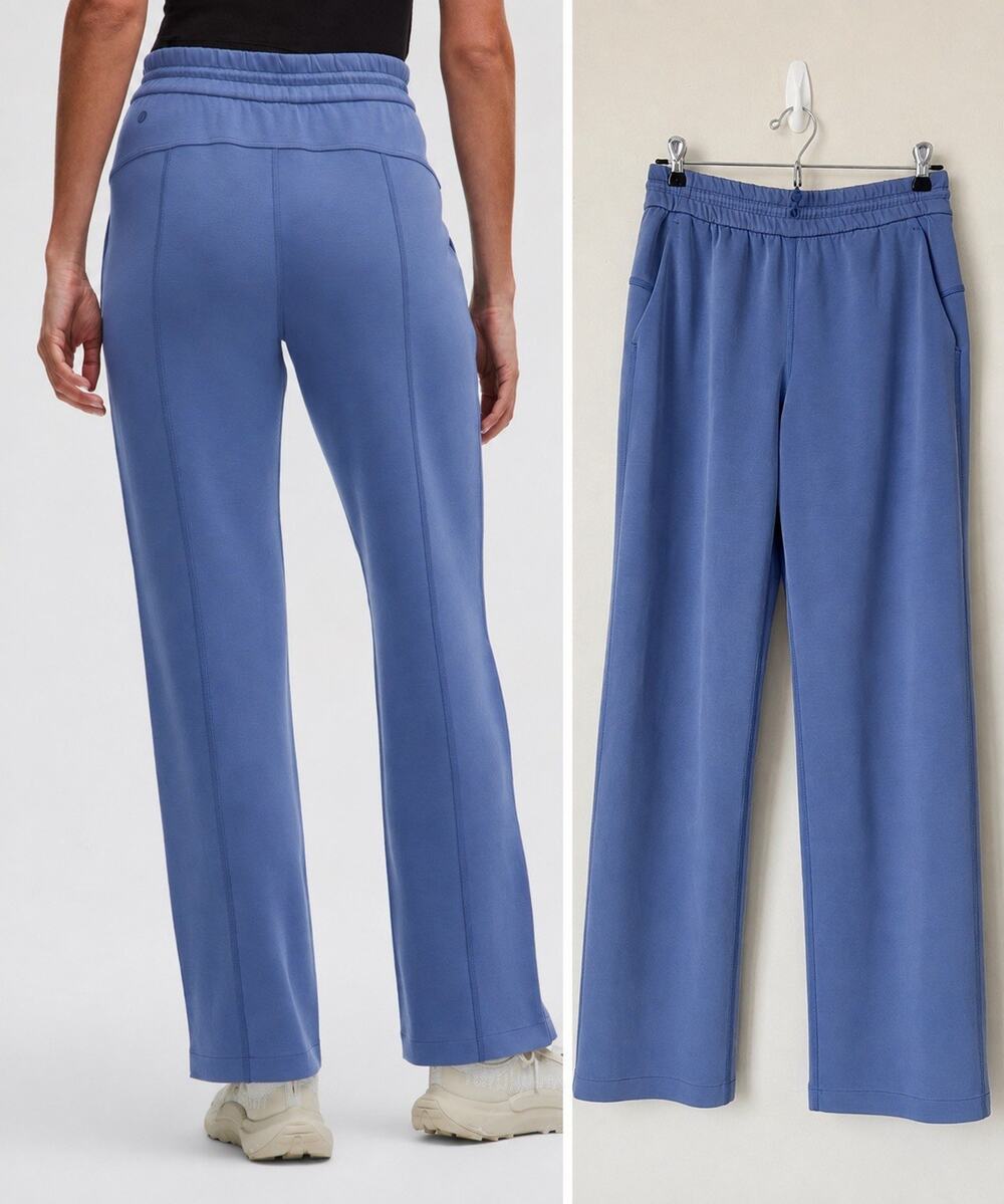 Lululemon Softstreme Square Tag Straight Leg Pants Blue Women’s 6 Inseam 30”